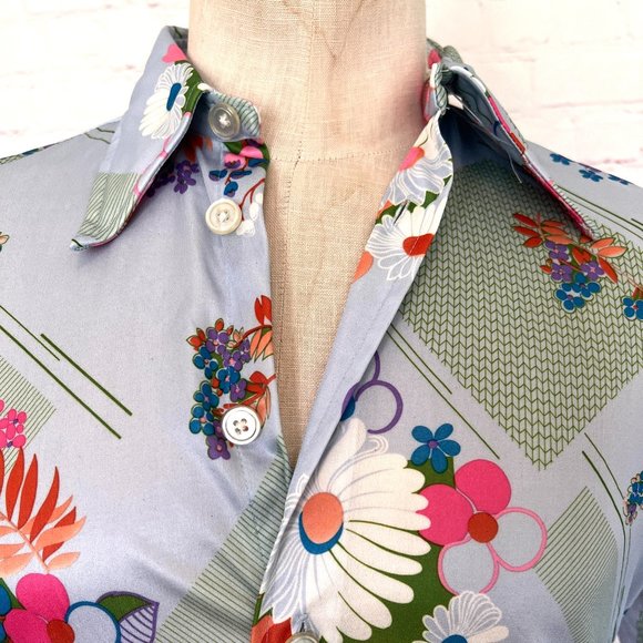 70's Givenchy by chesa - Funky Floral Print - Size Large - Picture 2 of 12